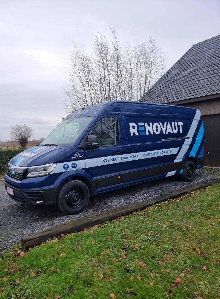 Dienstwagen slotenmaker renovaut Met deze wagen zal u ons kunnen verwachten wanneer wij u komen helpen met uw slotproblemen